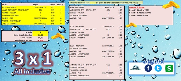 3x1 All Inclusive ( three betting systems in one )