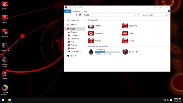 AlienWare Encounter Red IconPack