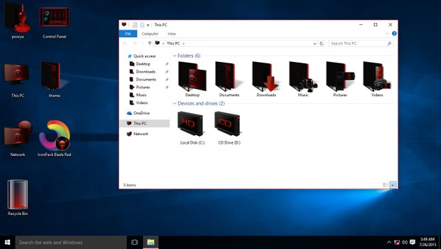Blade Red IconPack