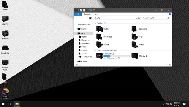 HUD Machine Jet Black IconPack