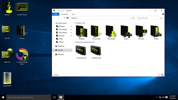 Blade Yellow IconPack