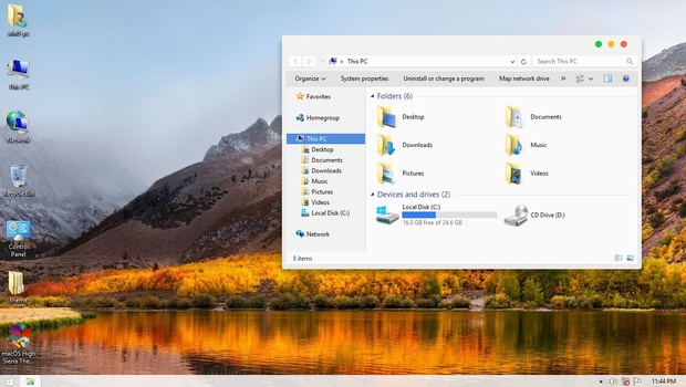macOS High Sierra ThemePack for Win 7/8.1/10RS3