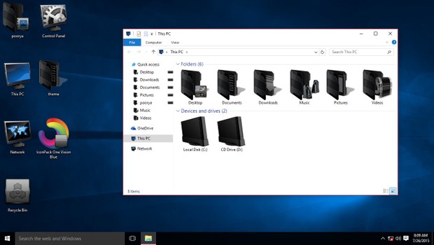 One Vision Blue IconPack