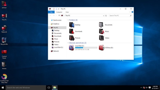Full Glass Red IconPack