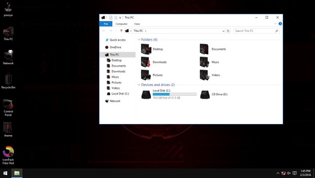 Fiber Red IconPack
