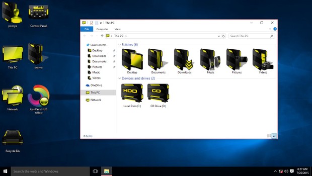 HUD Yellow IconPack