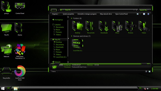 HUD Green IconPack