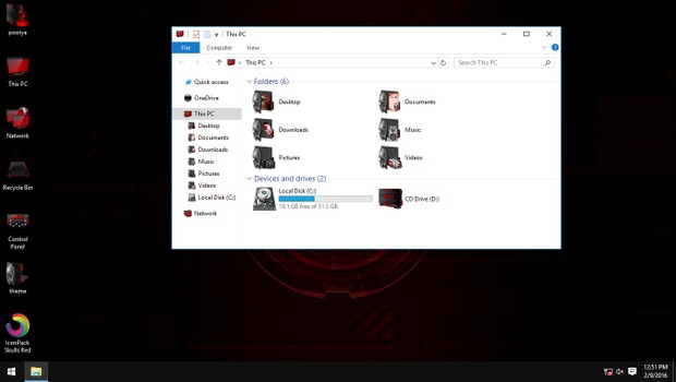 Skulls Red IconPack