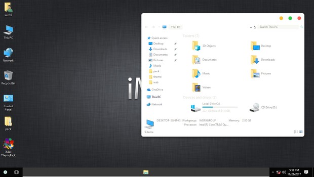 iMac ThemePack for Win 10RS3