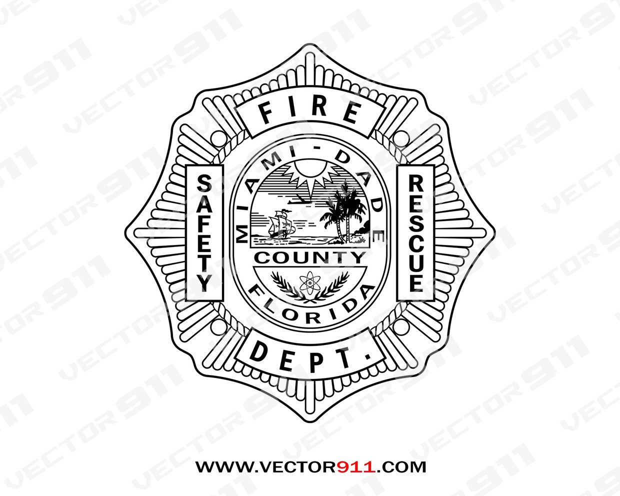 Miami Dade County Fire Rescue Emblem - Vector911