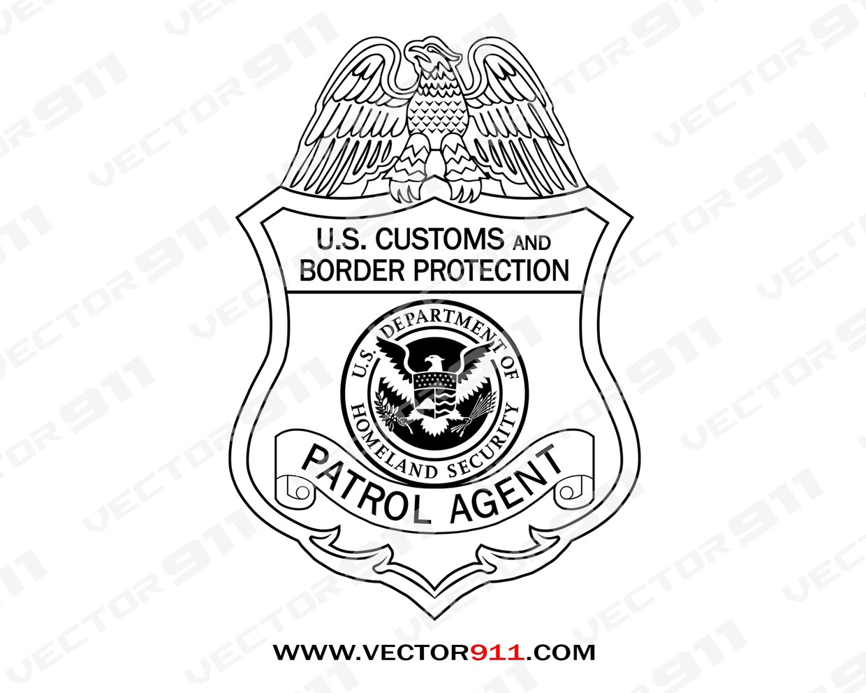 Border Patrol Badge Svg