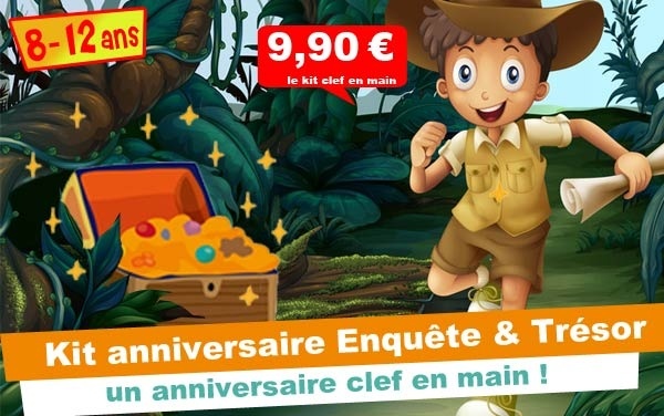 (8/12 ans) Kit anniv. Enquête et Chasse au trésor