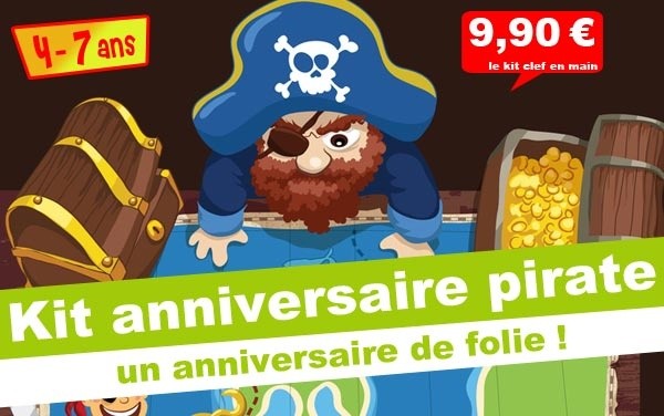 ( 4/7 ans) Kit anniv. Kolat le pirate