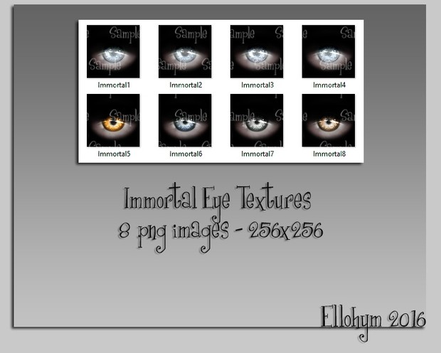 Ellohym - Immortal Eye Textures - 8 High Quality .png Images