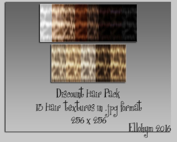 Ellohym - Discount Hair Pack 1 - 13 Textures