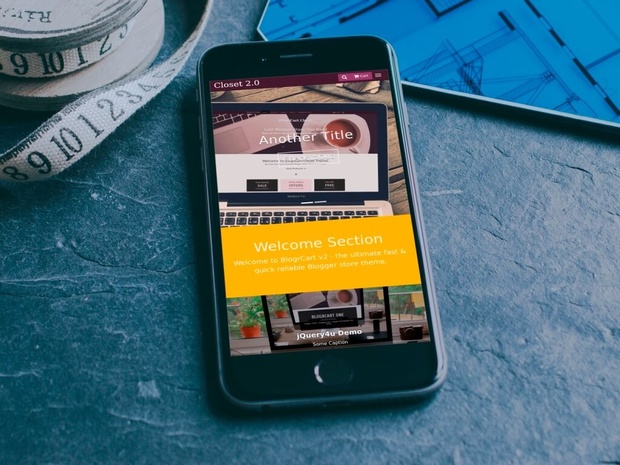 BlogrCart CLOSET V2 (PRO) - Responsive Blogger Shopping Cart Theme/Template (Bundled)