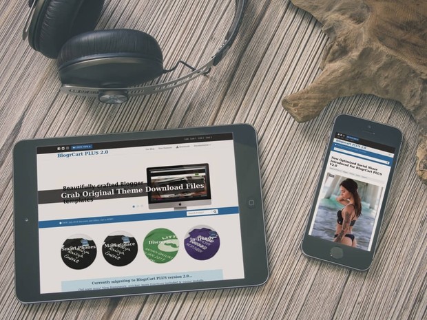 BlogrCart PLUS (Complimentary v2.0) E-Commerce Pre-Made Blogger Template No Attribution Links