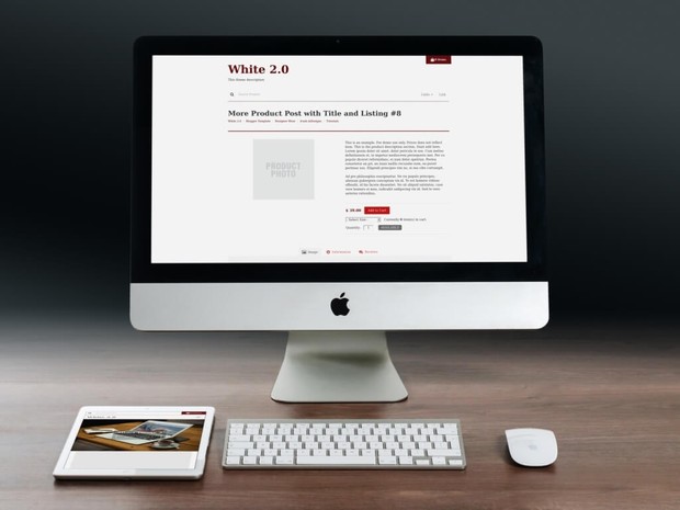 BlogrCart WHITE (PRO v2) - Ecommerce Inspired Blogger Template with Shopping Cart