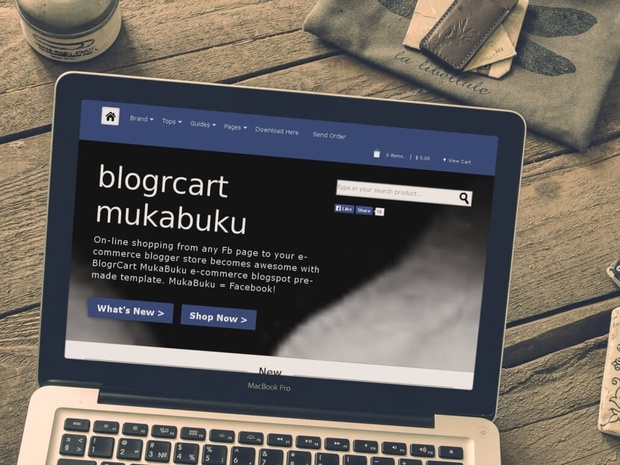 BlogrCart MUKABUKU - Shopping Cart Premade Blogger Template/Blogspot Theme