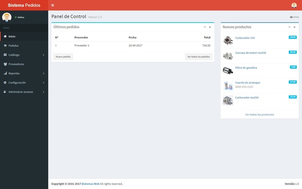 Sistema web de pedidos