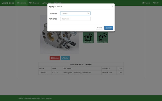 Sistema de Inventario Simple con PHP