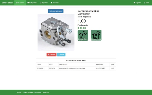 Sistema de Inventario Simple con PHP