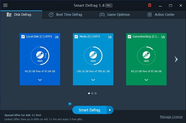 Original iObit Smart Defrag 5 Full Pro Lifetime License Never Expired