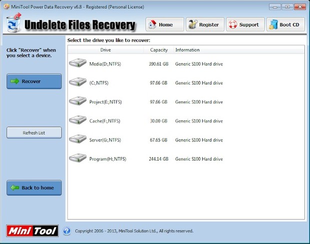 Original License Mini Tool Power Data Recovery 6.8 Lifetime Activation