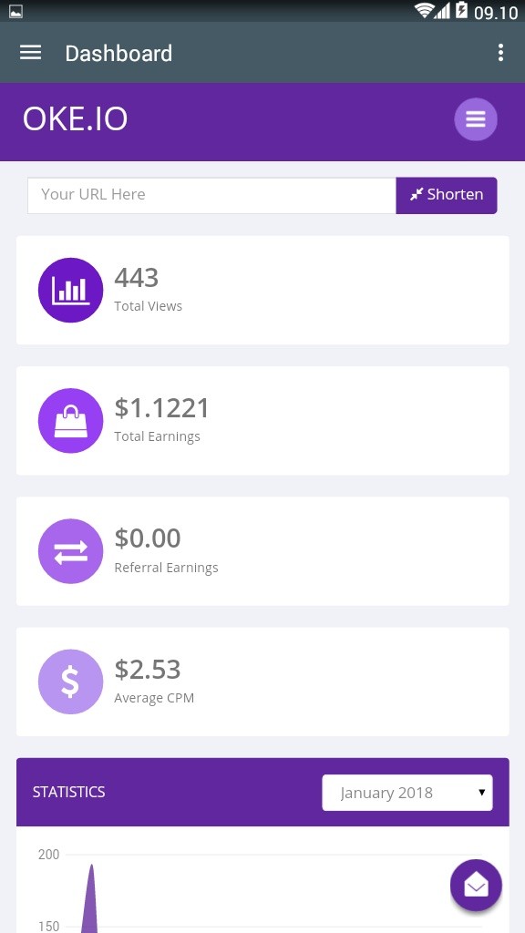 Oke.io - Shorten Urls and Earn Money!