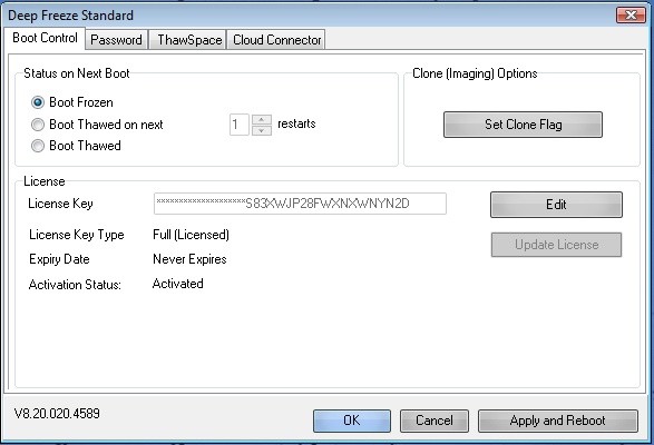 Original Deep Freeze 8 Standard Final Full Lifetime Activated Never Expired