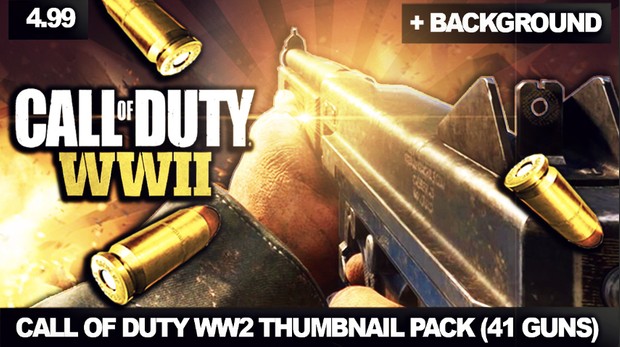 CALL OF DUTY WW2 THUMBNAIL PACK + BACKGROUND - By ZeoCrysis