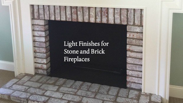 Light Finishes for Stone and Brick Fireplaces