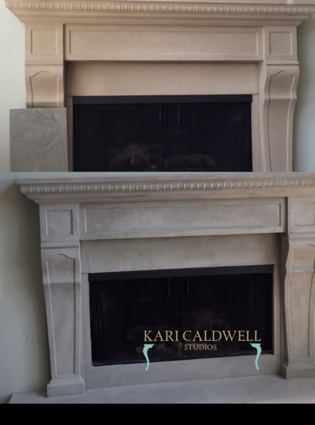 Plaster Fireplace (grey finish)