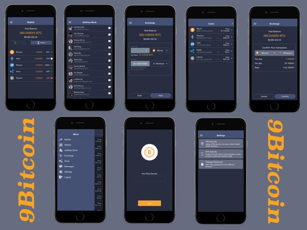 ionFullApp 9Bitcoin Crypto Currencies
