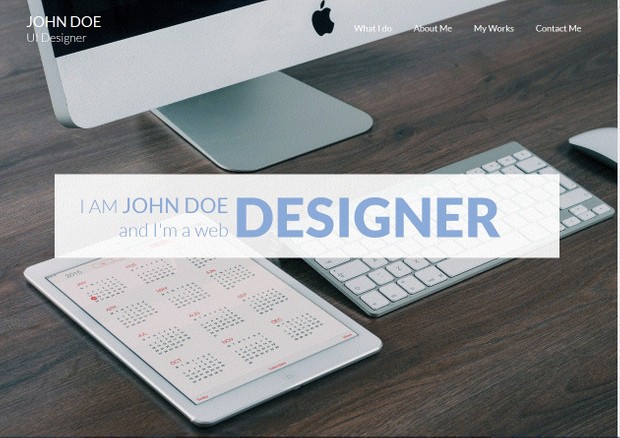 WebSite One Page Persional Portfolio