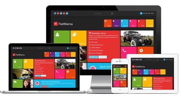 Flat Landing Page