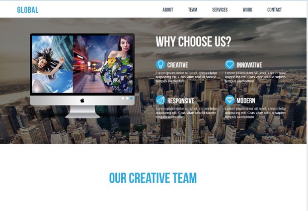 Global - landing page responsive
