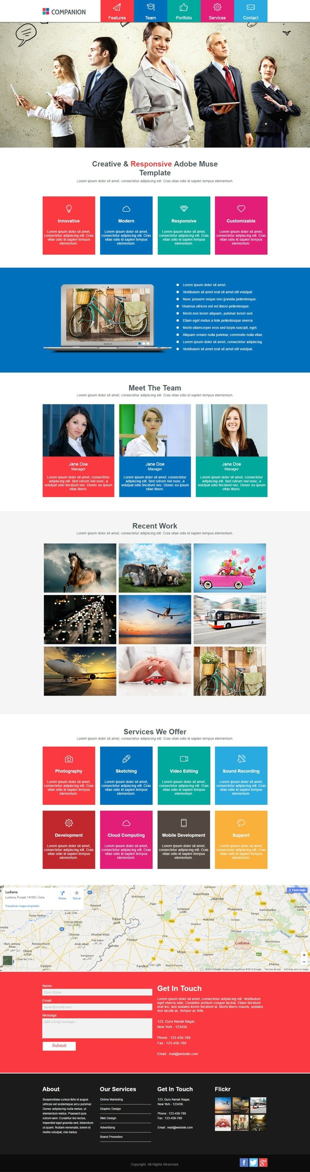 Companion - Creative e Responsive Adobe Muse