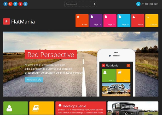 Flatmania - Flat Landing Page
