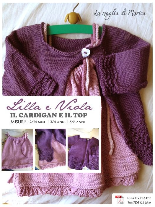 Lilla e Viola: Il Cardigan e il Top