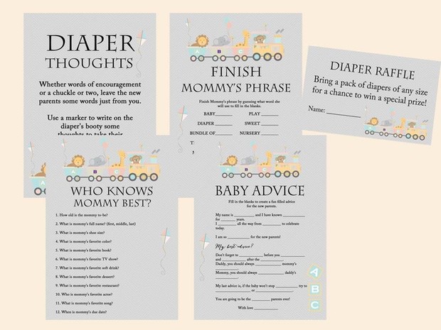 Jungle Safari Zoo Animal Baby Shower Game Package Magical Printable Jungle Safari Zoo Animal Baby Shower Game Package Magical Printable