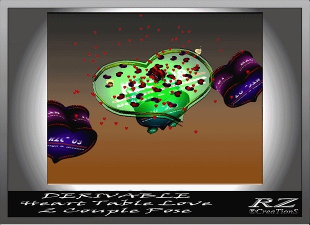 156. Valentine Table 1 Poses With Particles Mesh Furniture