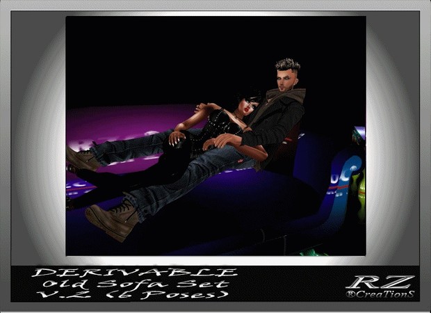 161. Old Sofa V2 With 6 Poses Furniture Mesh