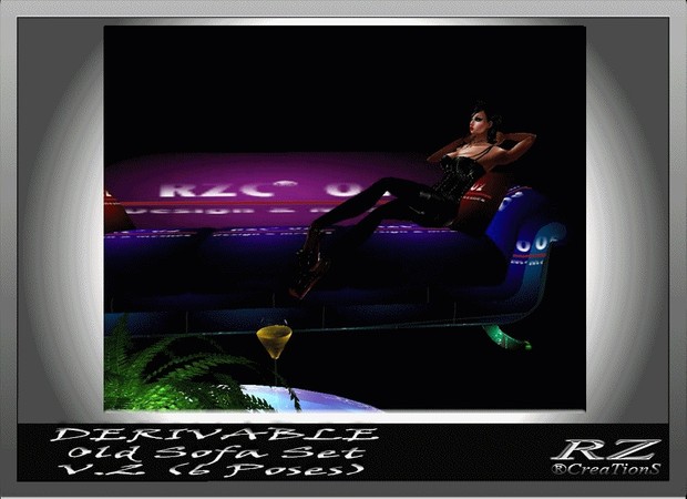 161. Old Sofa V2 With 6 Poses Furniture Mesh