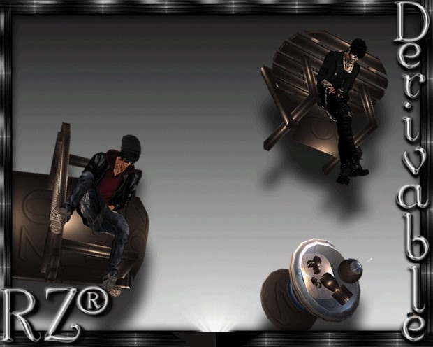 131. Tiki Chair X4 With 4 Poses Mesh Furniture