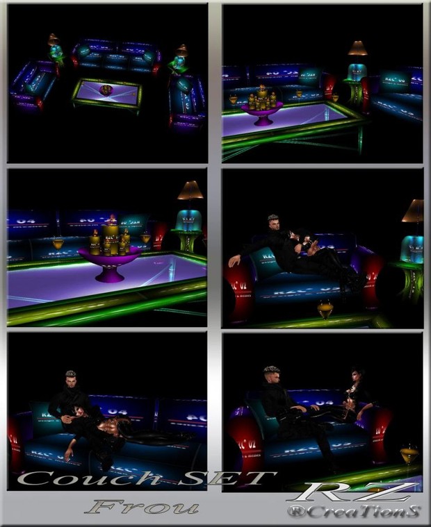 163. Couch SET Frou With Poses Mesh Furniture
