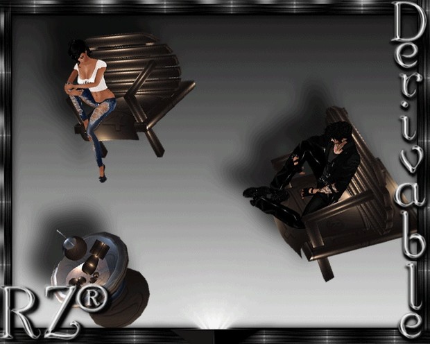 131. Tiki Chair X4 With 4 Poses Mesh Furniture
