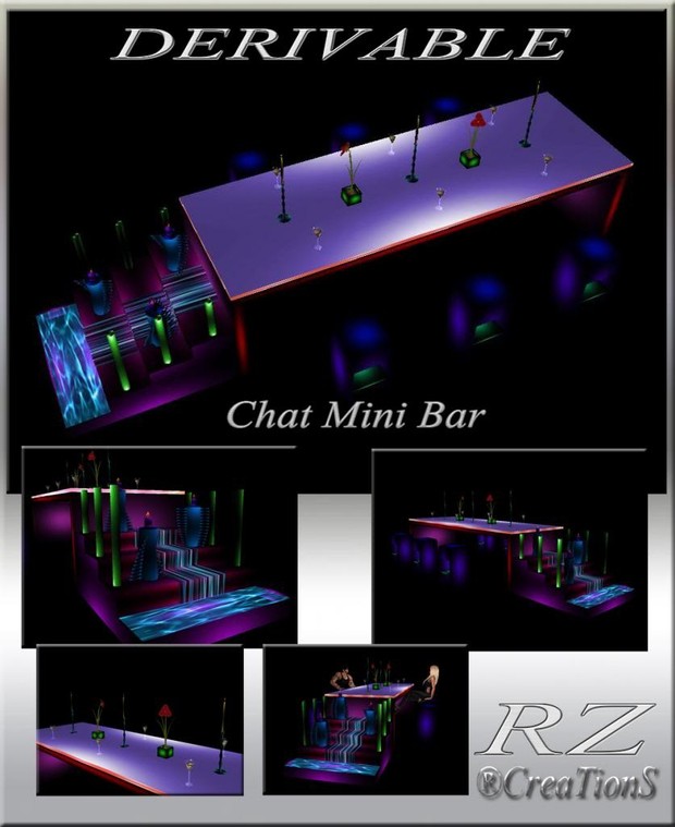 175. Chat Mini Bar Meshes Furniture