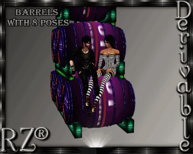 78. Barrels 8 Poses Mesh Furniture