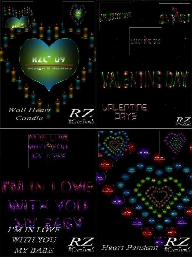 157. Valentine Bandle Meshes PROMO 11 Items